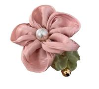 LUOFENG Elegante fiore perle cravatta per capelli per le donne comodo ed elegante tessuto elastico fiore scrunchies corda per capelli Decors