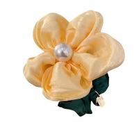 LUOFENG Elegante fiore perle cravatta per capelli per le donne comodo ed elegante tessuto elastico fiore scrunchies corda per capelli Decors