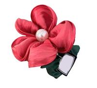 LUOFENG Elegante fiore perle cravatta per capelli per le donne comodo ed elegante tessuto elastico fiore scrunchies corda per capelli Decors