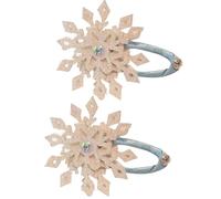 LUOFENG Fermaglio per capelli a tema natalizio con fiocchi di neve, 2 pezzi, per donne e ragazze, clip laterali antiscivolo per tutte le età, ornamento per capelli