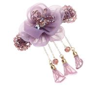 LUOFENG Fermaglio per capelli in stile cinese, fatto a mano, con nappe, per coda di cavallo e varie acconciature