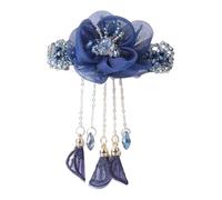 LUOFENG Fermaglio per capelli in stile cinese, fatto a mano, con nappe, per coda di cavallo e varie acconciature