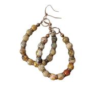 LUOFENG Orecchini pendenti con perline in pietra naturale in stile bohémien, per donne che cercano anelli pendenti alla moda vintage unici