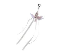 LUOFENG Portachiavi a forma di scarpa da balletto realizzato a mano, in tessuto leggero, in metallo, per chiavi, borse, regali