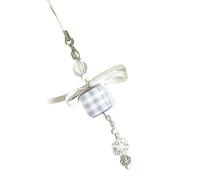 LUOFENG Portachiavi con ciondolo a forma di fiocco di neve, realizzato a mano, per donne e ragazze, in