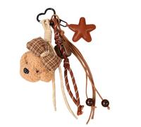 LUOFENG Portachiavi in corda intrecciata, ciondolo a forma di bambola di peluche, accessorio alla moda per zaino, accessori per borsa, decorazioni per borse, regali