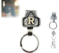 LUOFENG Portachiavi in metallo occidentale per cintura Clip portachiavi a sgancio rapido con design personalizzato per accessori da uomo