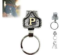 LUOFENG Portachiavi in metallo occidentale per cintura Clip portachiavi a sgancio rapido con design personalizzato per accessori da uomo