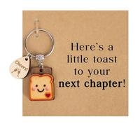 LUOFENG Portachiavi Toast per portachiavi a forma di cartone animato portachiavi prossimo portachiavi gioielli regalo nuovo inizio