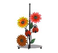 LUOFENG Portarotolo da banco in metallo con fiori di Natale verticale porta fazzoletti cremagliera da cucina per rotolo di carta organizer