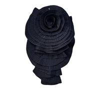LUOFENG Spilla floreale, alla moda, pieghettata, con grande fiore, spilla esagerata piegata, spilla a forma di fiore per vestito e camicia, ornamento da donna