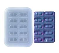 LUOFENG Stampo a forma di capsule medicinali Stampo in silicone facile da pulire Versione completa versatile Stampo per pellet per farmaci Stampi per colata di compresse