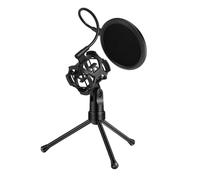 LUOFENG Supporto per microfono da scrivania, antiurto e antivento, per registrazione esterna e interna