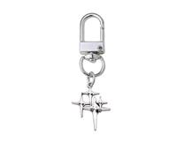 LUOFENG Y2K Portachiavi con ciondolo a forma di stella Portachiavi in metallo per donna Uomo Regalo di amicizia Decorazione di borsetta Regalo di gioielli fatti a mano