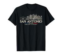 Luoghi d'Interesse di San Antonio Viaggio Vintage negli Maglietta