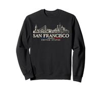 Luoghi d'Interesse di San Francisco Viaggio Vintage negli Felpa