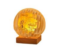 Luoilba Lampada da scrivania a forma di presepe, in carta chiara | Statuette luminose per presepe in carta sotto una delicata luce LED, perfetta decorazione per interni di Natale.