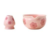 Luoilba Set di frusta matcha romantica per servire feste | Il rosa aggiunge un tocco delicato all'ora del tè, adatto come regalo per gli amanti del tè durante le feste.
