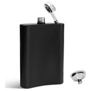 LUOJINYI 1 fiaschetta in acciaio inox per liquori, fiaschetta in acciaio inox da 227 ml e set di imbuto, fiaschetta adatta per trasportare alcol, uomini e donne per whisky e rum e vodka