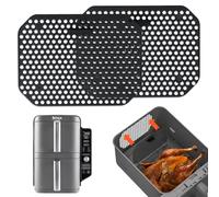 LUOJINYI 2 Pezzi Paraspruzzi per Friggitrice ad Aria, Accessori Paraspruzzi per Ninja Double Stack XL SL400EU e SL300EU, Riutilizzabili Silicone Accessori per Friggitrice ad Aria