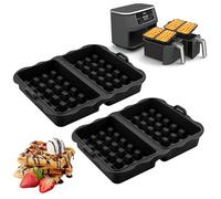 LUOJINYI 2 Pezzi Stampi per Waffle in Silicone, Stampi per Waffle Belga in Silicone compatibile con Ninja AF300EU/AF400EU/AF451EU/SL400EU/AF500EU, Accessori Friggitrice ad Aria