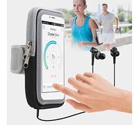 Luojuny ascia da braccio per allenamento in palestra, fascia da braccio per telefono da corsa, borsa da polso per cellulare con custodia a doppio strato, borsa da braccio per telefono traspirante per