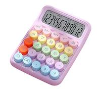 Luojuny Calcolatrice standard di base piccola e carina per bambini con pulsante grande, semplice calcolatrice tascabile da tavolo a 12 cifre con ampio display LCD, 4 funzioni per scuola, aula,