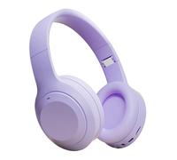 Luojuny Cuffie wireless Cuffie con supporto scheda TF Compatibile con Bluetooth Ricarica di tipo C Cancellazione attiva del rumore Audio sopra l'orecchio per la riproduzione musicale Viola