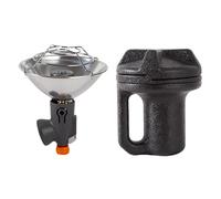 Luojuny Forniture da Campeggio Mini stufetta a Gas con Scatola di immagazzinaggio Riscaldamento rapido Prestazioni efficienti Sicuro Affidabile Portatile Grigio Argento