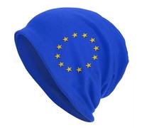 LUOJZGUMU Europa - Amo l'Unione Europea ~ Bandiera UE Cappello Caldo a Maglia Cappello Hip Hop Cappello da Cappello Autunno Inverno da Esterno Cappelli da Unisex