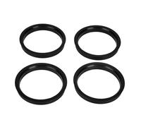LUOKEKE Anelli di Centraggio 4 Pezzi/Set Accessori for Auto Anello centrico for mozzo Ruota in plastica da 73,1 a 67, Diametro =, mm ID, Centrale(66.6-57.1-Black)