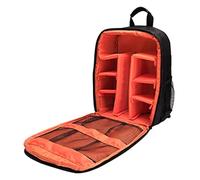 LUOKEKE Borsa Reflex Zaino for fotocamera da esterno, borsa for digitale a tracolla, impermeabile, for DSLR(Orange)