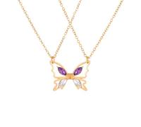 LUOKIFUR 2 pièces papillon BFF collier amitié meilleur ami aimant collier pour filles meilleur ami sœurs cadeau (Butterfly Necklace)