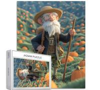 L'uomo anziano si allontana nel labirinto di zucca 1000 pezzi puzzle per adulti Halloween Art puzzle colorato fai da te puzzle per la decorazione della casa regali puzzle famiglia perfetto per serate