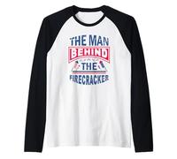 L'uomo dietro il petardo 4 luglio Funny USA Maglia con Maniche Raglan