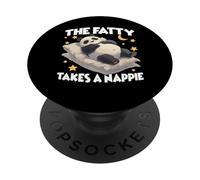 L'uomo grasso sta facendo un pisolino: una divertente serata PopSockets PopGrip Adesivo