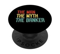 L'uomo il mito il banchiere PopSockets PopGrip Adesivo