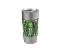 L'uomo verde Foliate Head Pagan Art Bicchiere termico in acciaio inox doppia parete