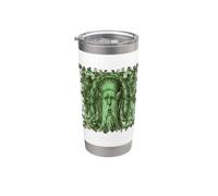 L'uomo verde Foliate Head Pagan Art Bicchiere termico in acciaio inox doppia parete