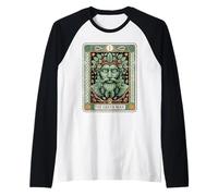 L'uomo verde Foresta Spirito Natura Guardian Tarocchi Arte Maglia con Maniche Raglan