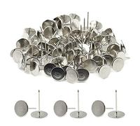 Luomorgo 100 chiodi a testa piatta, 19 x 30 mm, per tappezzeria, mobili, colore argento