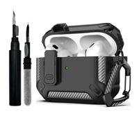 Luonaa Compatibile con AirPods Pro 2nd/1st Case Custodia Protettiva con Kit di Pulizia, Custodia Rigida di Protezione Antiurto per Tutto il corpo, Compatibile con Custodia AirPod Pro (2023/2022/2019)