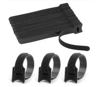 Luonaa Fascette Cavi Riutilizzabili, 120 Pezzi Fascette Regolabili in Nylon, 50 x 12 mm Cinghie per Cavi Multiuso, Ideali per la Gestione dei Cavi in Casa, Ufficio- Nero