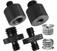 LUORNG 1/4 "maschio a 3/8" femmina, 3/8" maschio a 1/4" femmina adattatore filettato, 2 adattatori per treppiede da 1/4" a maschio a maschio, 2 adattatori a vite filettata da 1/4" a 3/8"