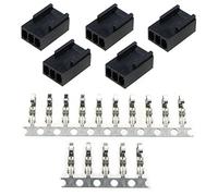 LUORNG 1 set di connettori per ventola PC a 3 pin femmina (5 pezzi a 3 pin ventola a 3 pin femmina PWM Power Shell alloggiamento connettore + 15 pin a crimpare terminali)