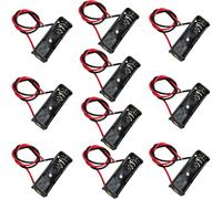 LUORNG 10PCS 12V 23A Porta Batteria, Cassa Batteria con Cavi, Nero, BHCLW-12V23A-10