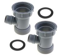 LUORNG 2 adattatori di scarico per lavello da cucina, 45 mm, multiuso, a forma di Y, flessibile, con guarnizione, ramo per lavastoviglie, cordiera per scarico dei rifiuti del lavandino di ricambio