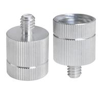 LUORNG 2 adattatori filettati per treppiede livellamento laser da 1/4 maschio a 5/8-11 femmina filettatura grossa in lega di alluminio argento adattatore di conversione per montaggio a parete per