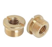LUORNG 2PCS 3/8 Femmina a 5/8-27 Maschio Filettato Vite Adattatore In Ottone Filettato Fine per Supporto Microfono Mount Treppiede Adattatore Livello Laser
