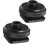 LUORNG 2PCS Adattatore Hot Shoe 3/8 Maschio a 1/4 Femmina Singolo Strato Hot Shoe Staffa Estensione Vite Flash Stand Treppiede Telefono Fotografia Treppiede Piastra Convertitore per Video Luci Monitor
